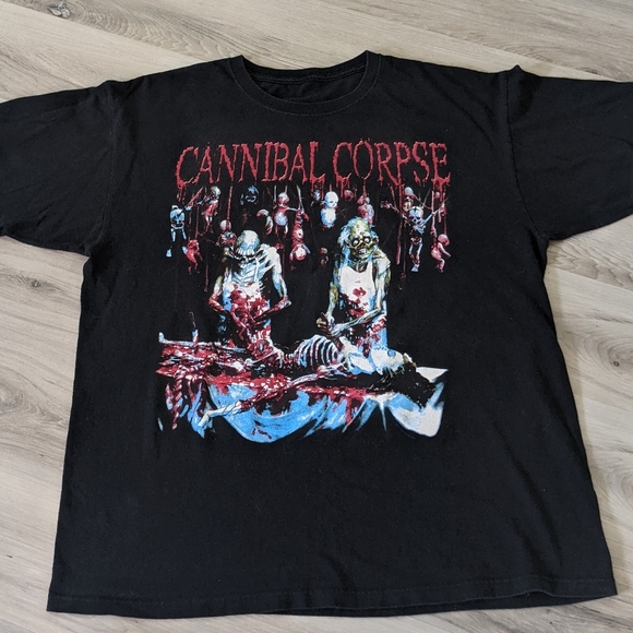 Vtg Cannibal Corpse‎ BUTCHERED AT BIRTH band tee 2002 Death Metal FB - Picture 1 of 13